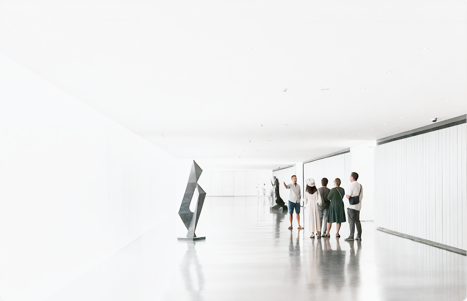 A bright gallery space