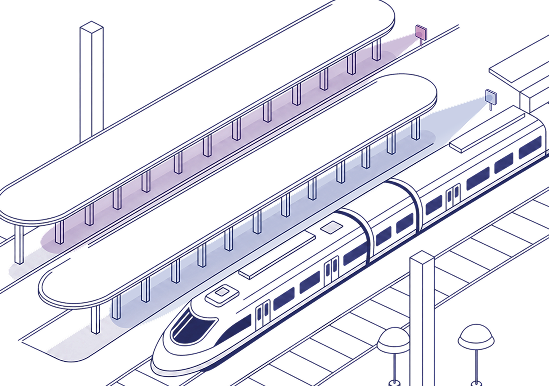 Per-platform directional broadcasting on the platforms