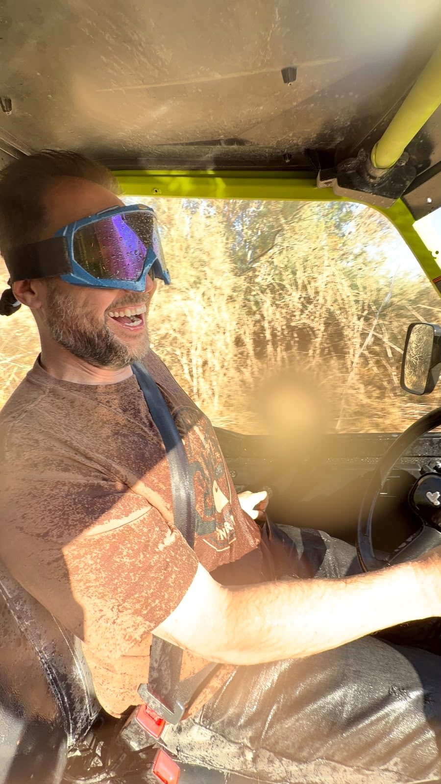A muddy buggy ride on a team day