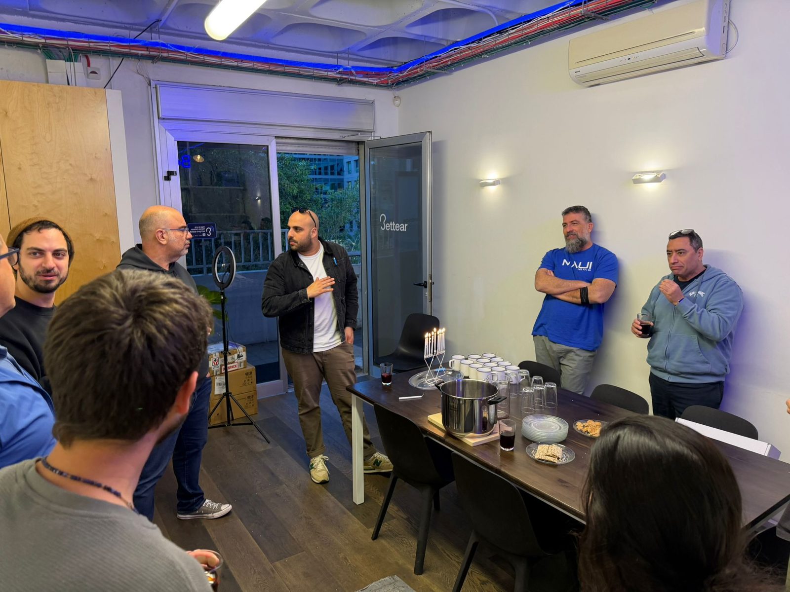 A team meeting at the office