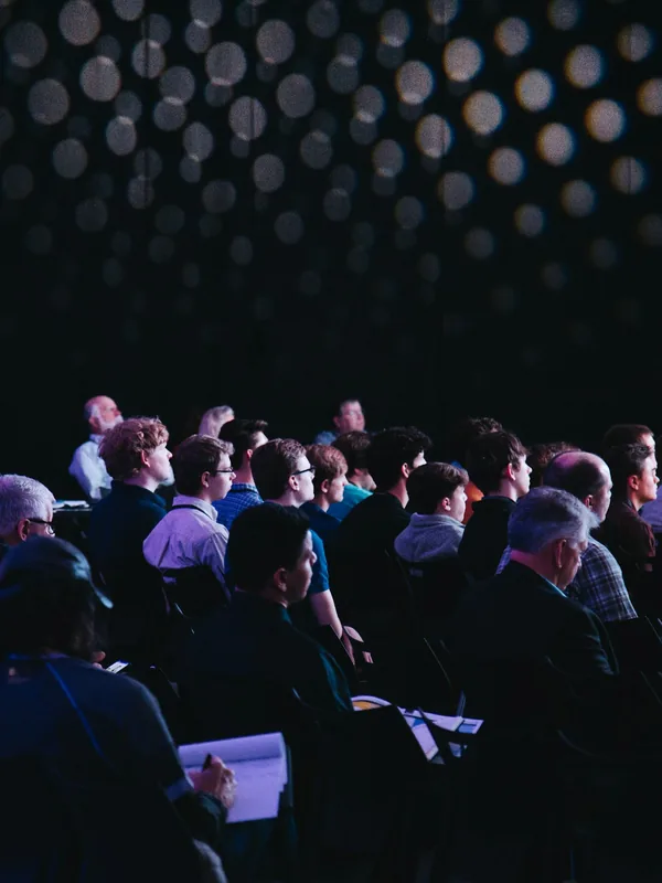An audience at a conference